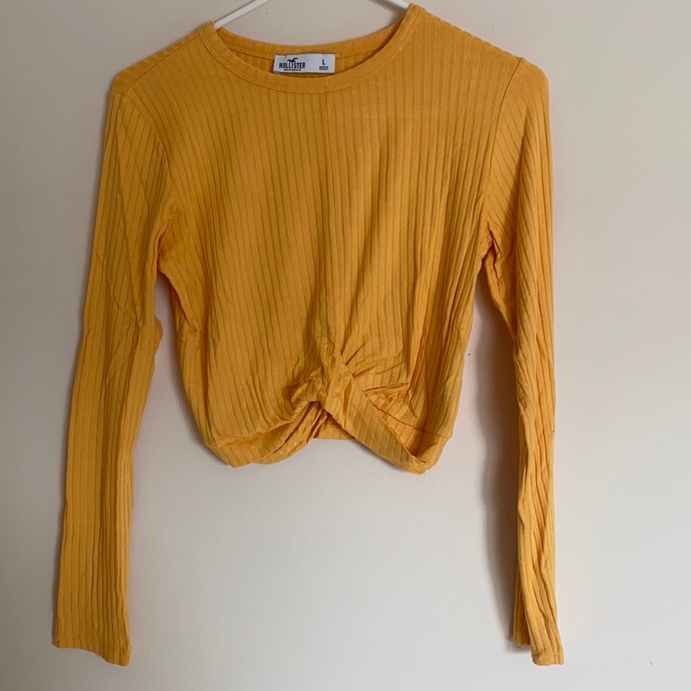 Yellow Long Sleeve Hollister Shirt